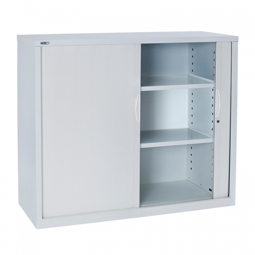 Alessi Heavy Duty Tambour Door Storage Cabinet, White