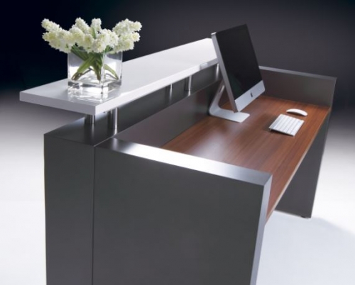 Urban Reception Counter Desk, Graphite