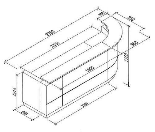 Roxy Reception Counter Desk