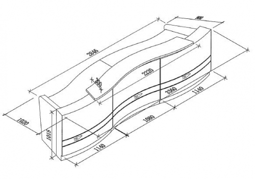 Sleek Reception Counter Desk