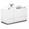 Urban Reception Counter Desk, Gloss White