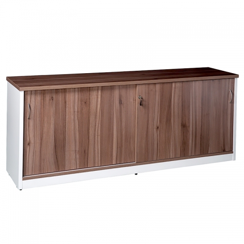 Martina Sliding Door Credenza and Open Hutch Unit