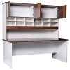 Martina Straight Desk and Pigeon Hole Hutch Unit