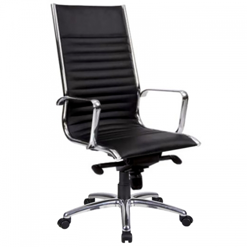 Kelsey Executive Chair, Black Leather