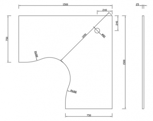 Effect Profile Leg 4 Way Corner Workstation