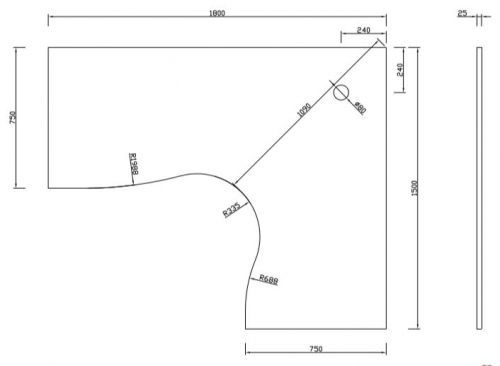 Effect Loop Leg 4 Way Corner Workstation