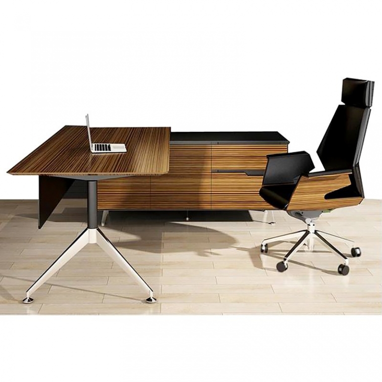 Shop Classic Executive Desk with Attached Return Ikcon Fitout and