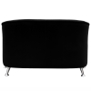 Beta 2 Seater Lounge, Black Fabric