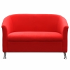 Beta 2 Seater Lounge, Red Fabric