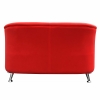 Beta 2 Seater Lounge, Red Fabric