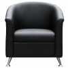 Beta Tub Chair, Black Man-Made Leather