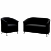 Beta 2 Seater Lounge, Black Fabric