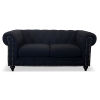 Chesterfield Lounge Range, Black Linen Fabric