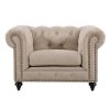 Chesterfield Lounge Range, Natural Linen Fabric