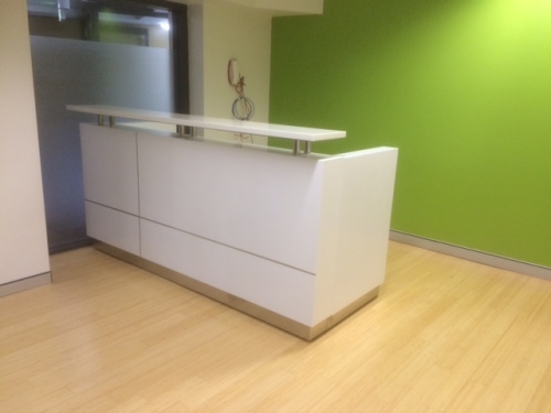 Urban Reception Counter Desk, Gloss White